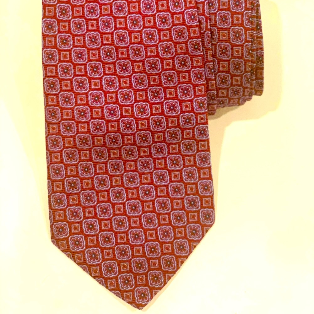 Brooks Brothers Burgundy and Blue 100% Silk Tie